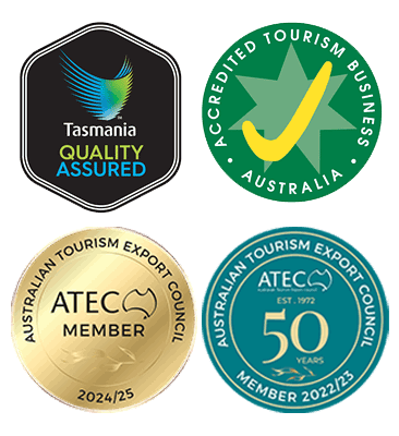 AusAsiaTravel Official Certifications - Tasmania Quality Assured, Accredited Tourism Business Australia, ATEC Member